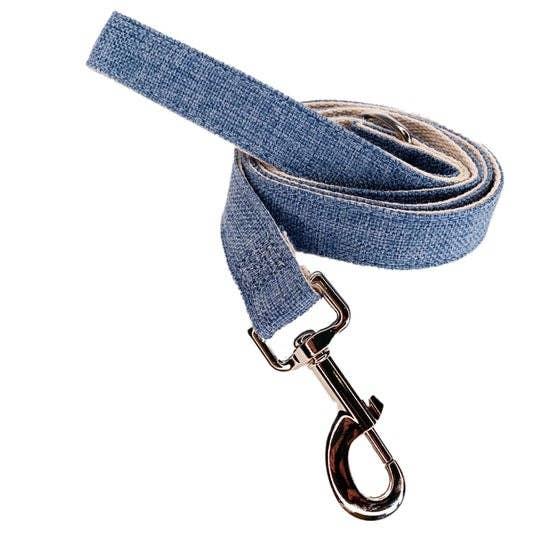 Sun Dog - Wholesale Pet Collar - Dog - Organic Chambray Blue Hemp Collar2