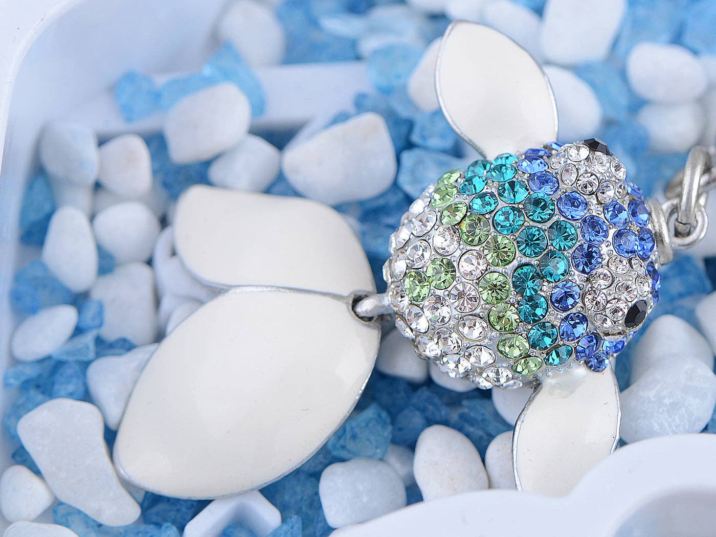 AK Brand – Porta-chaves - Mulher por atacado – Chaveiro Swarovski Crystal Fire Opal Angel Piranha Peixe17