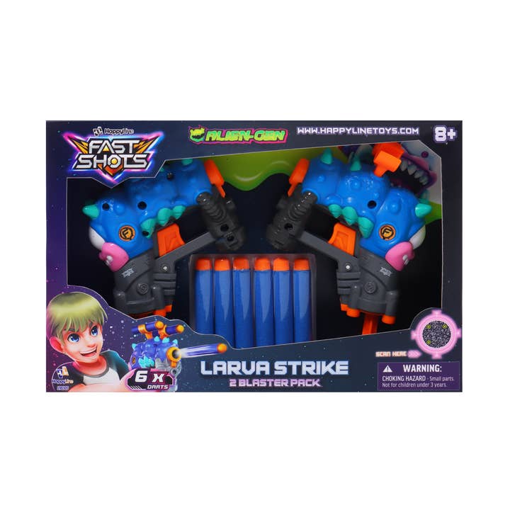 World Roller Toys - Wholesale Classic Toy - Kids - Fast Shots® Alien Gen Dart Blaster (Larva Strike) 2 Blasters0