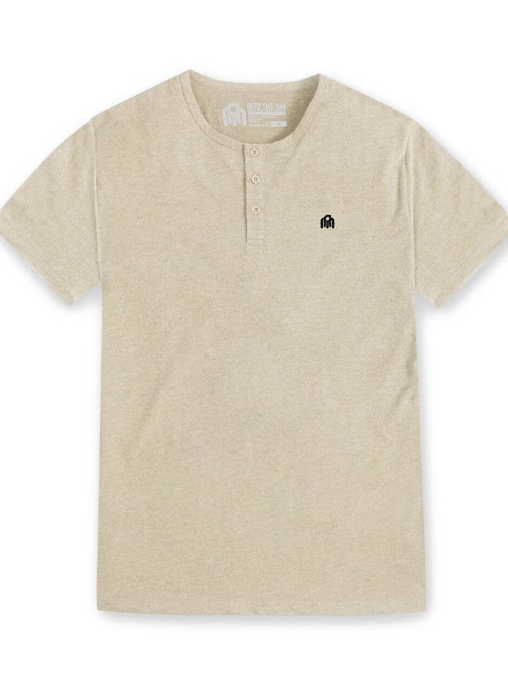 INTO THE AM - Vendita all'ingrosso Maglietta - Uomo - Maglietta Henley a Maniche Corte da Uomo (di Marca)52