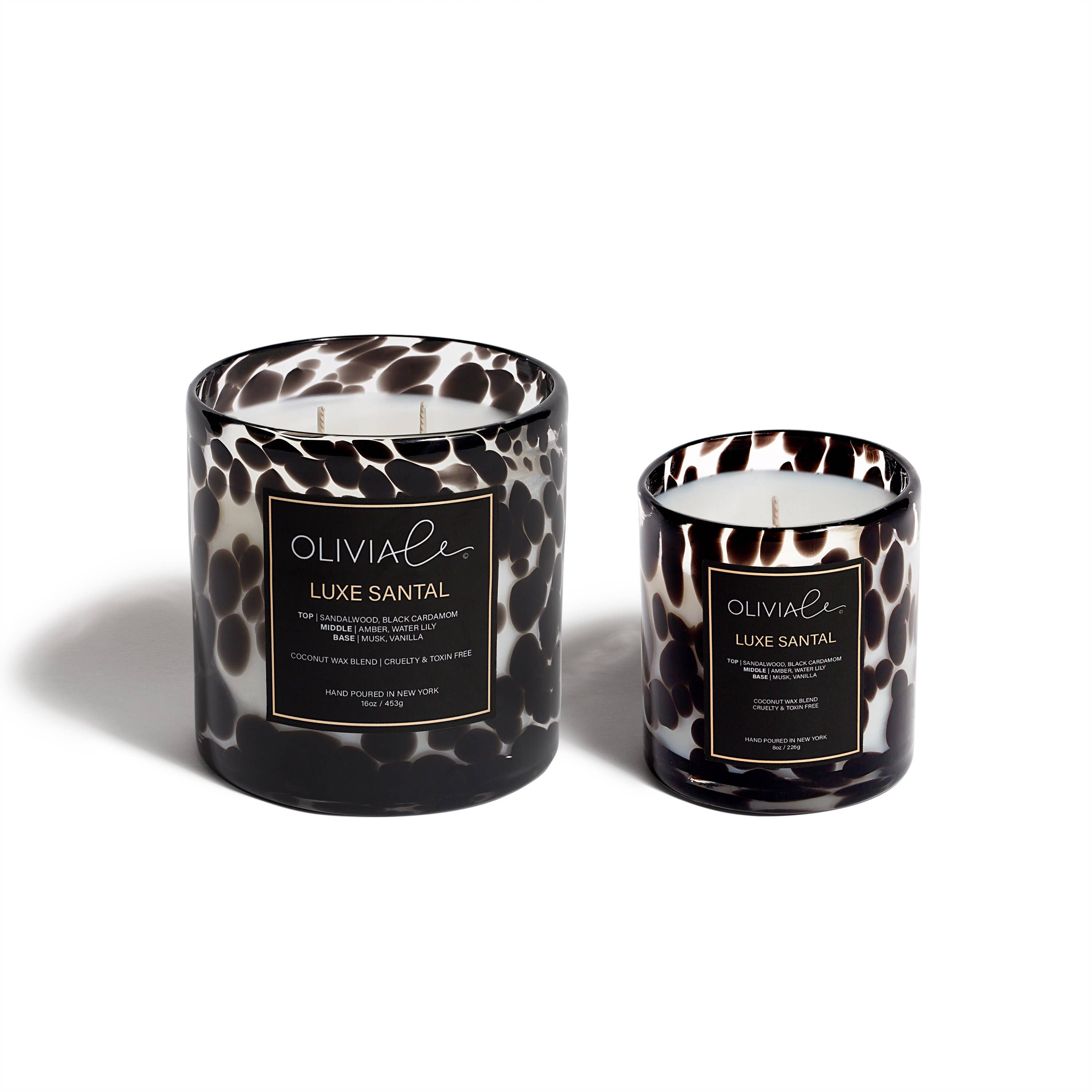 Olivia Le - Wholesale Jar/Filled Candle - Luxe Santal Leopard candle1