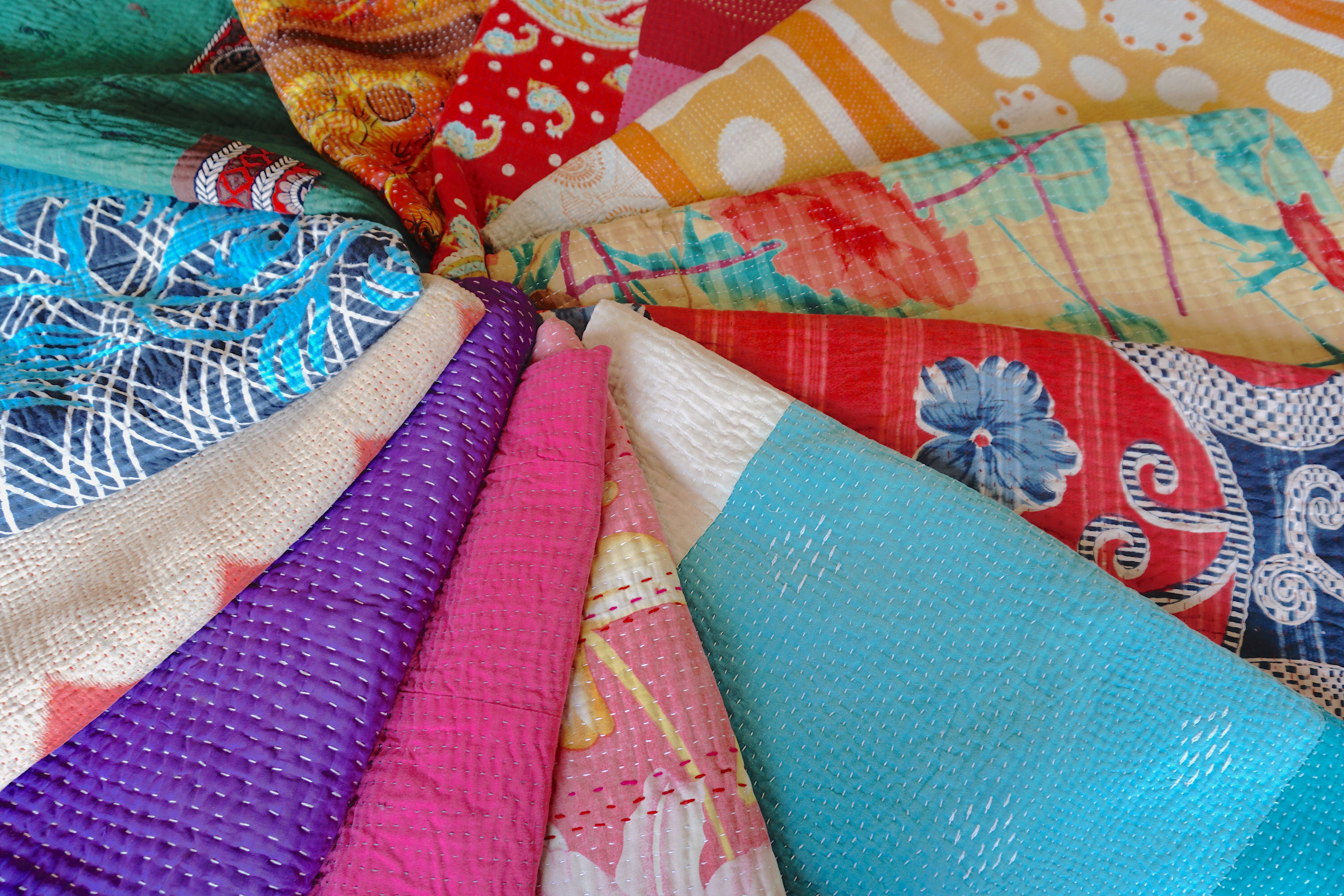 Vintage Addiction - Wholesale Quilt - One of A Kind/12PK Vintage Kantha Blanket Collection1