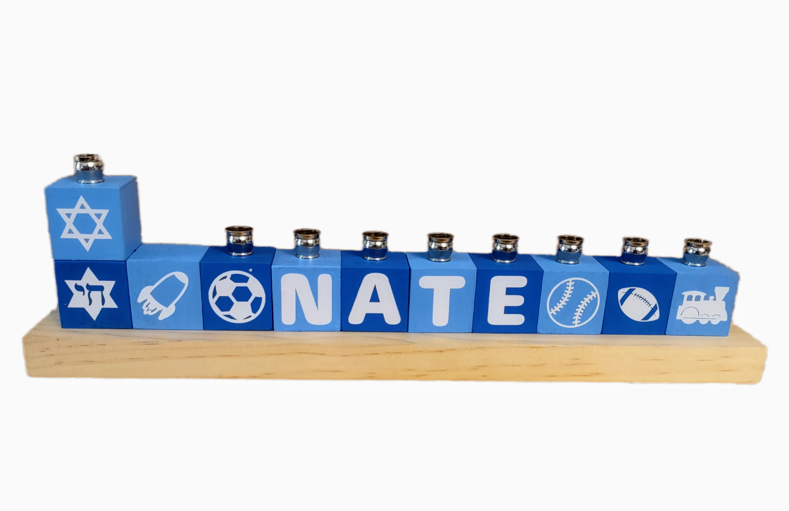 Eclectic Judaica - Wholesale Menorah - Personalized Name Menorahs18