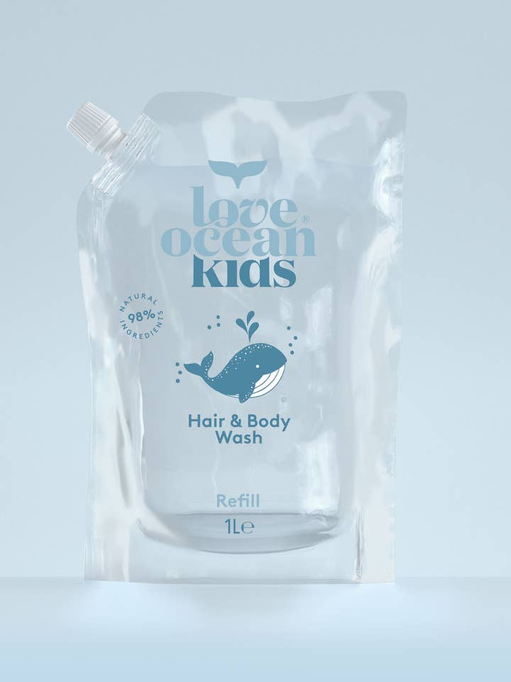 Hair Shampoo & Body Wash Refill Pouch for wholesale by Love Ocean