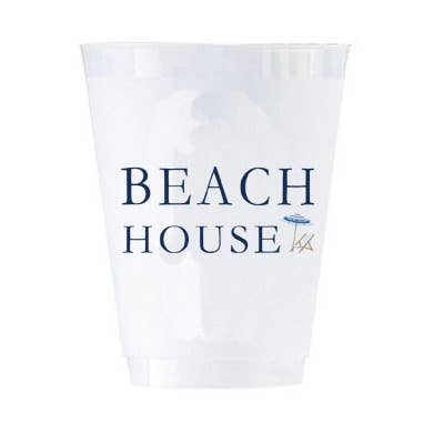 Bicchieri infrangibili Beach House disponibili in magazzino per la vendita all'ingrosso da parte di WH Hostess Social Stationery