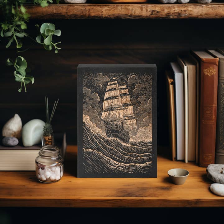 Clipper Ship Engraved Illustration for wholesale by Benoit's Design Co.