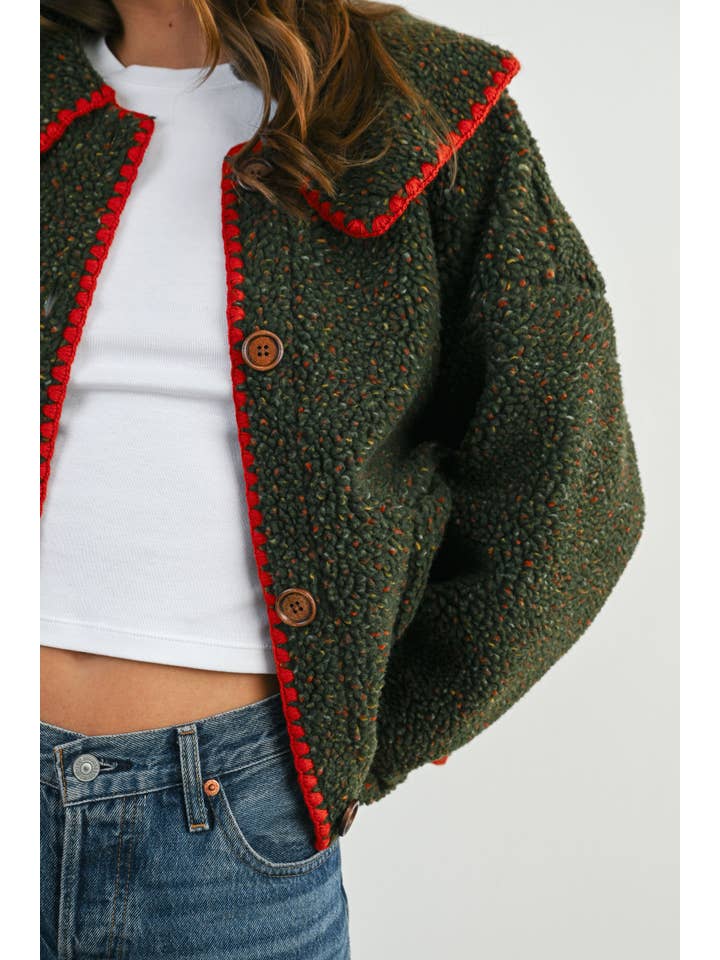 BUTTERMELON - Wholesale Jacket - Women's - Buttoned Fleece Puffer Jacket - BMJ784821