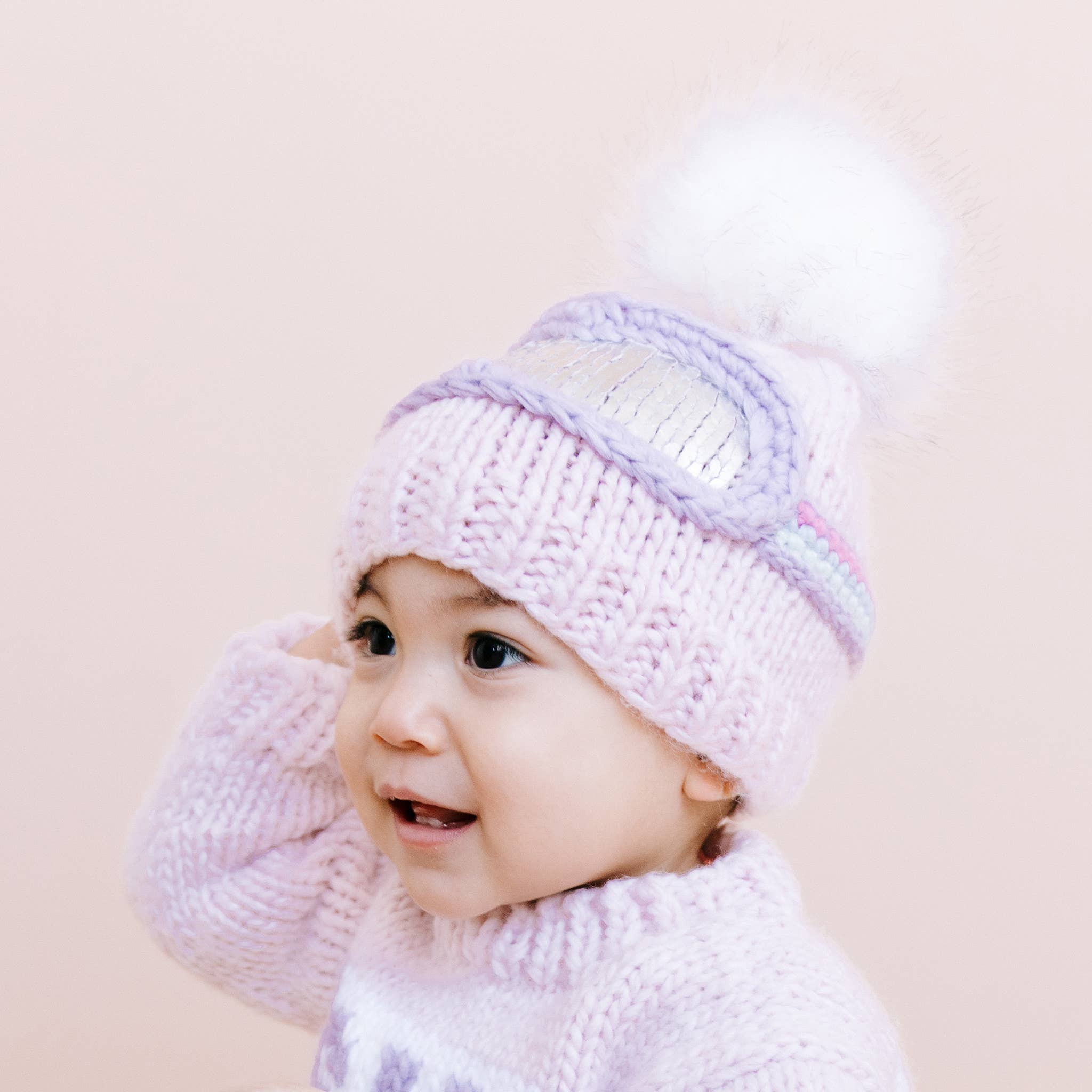 The Blueberry Hill - Wholesale Beanie - Kids - Ski Goggles Beanie Baby Pink Baby Kids Winter Hat Holiday1