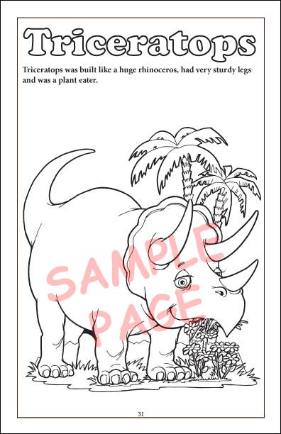 Really Big Coloring Books | ColoringBook.com - Vente Livre de coloriage et d'activités pour enfants et bébés - Paquet de 12 créatures préhistoriques 5,5 « x8.5"1