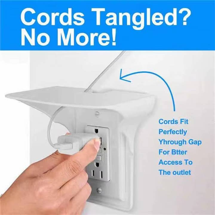 VIGOR - Wholesale Wall-mounted shelf - Wall Outlet Shelf Standard Vertical Duplex Outlet with Cable Channel8