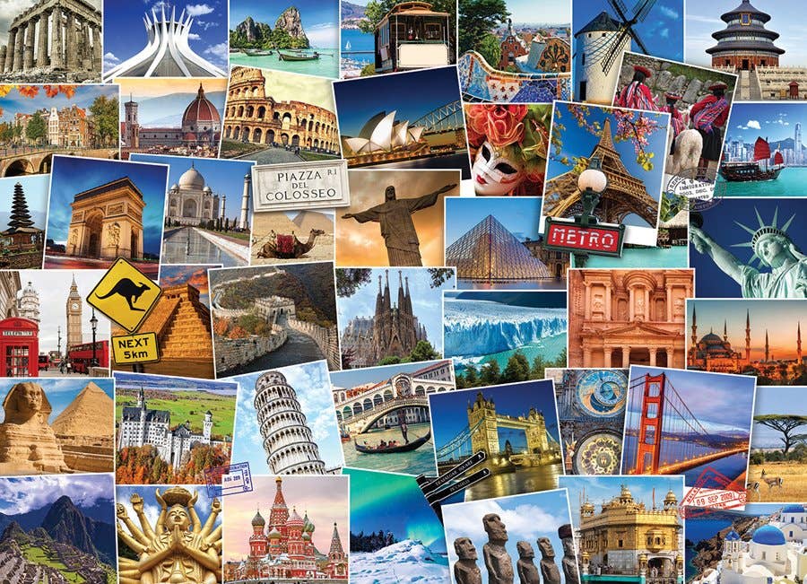 Eurographics Puzzles USA - Wholesale Puzzle - Adult - Globetrotter - World1