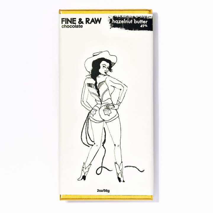 FINE & RAW - Wholesale Chocolate Bar - 2 oz. Brooklyn Bonnie - Hazelnut Butter