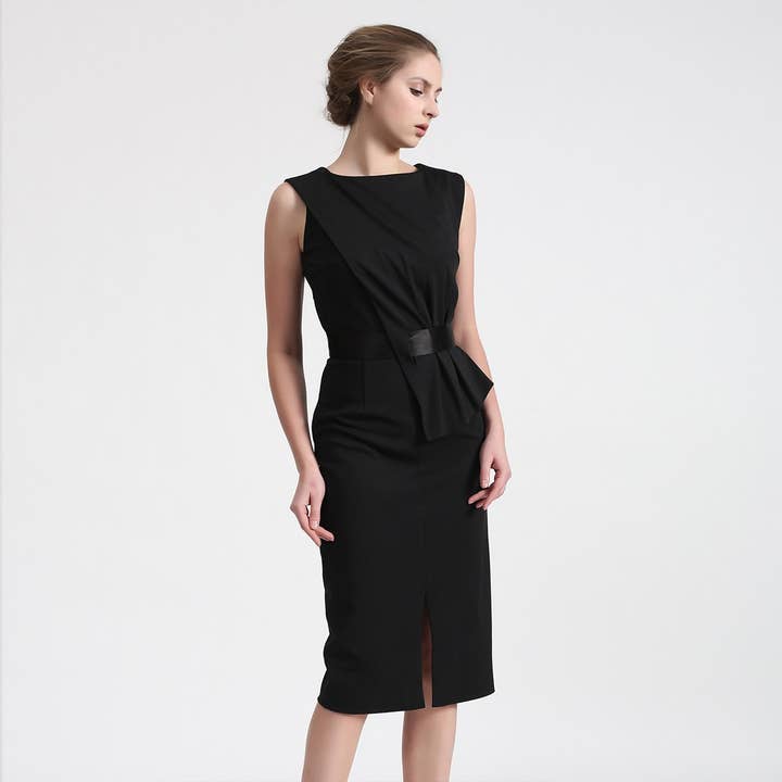 Smart and Joy - Wholesale Dress - Women's - Asymmetric peplum dress9