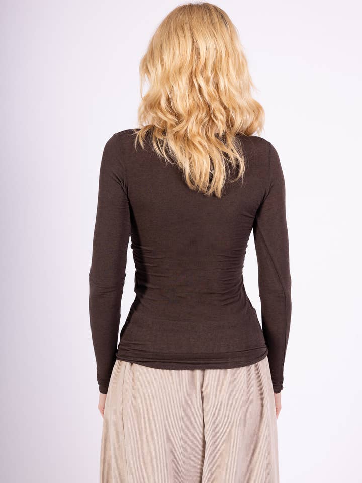 L'Emotion - Wholesale T-Shirt - Women's - Lightweight Long Sleeve Round Neck T-Shirt 15% Cashmere6