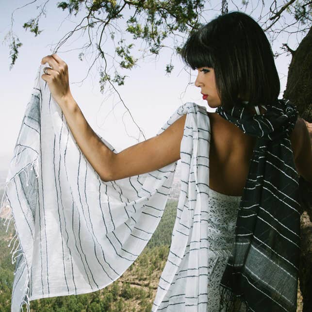 Coco White Stole Scarf for wholesale by Dana Esteline