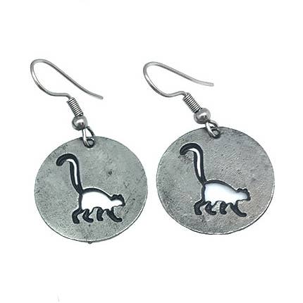Pewter Earrings - Lemur for wholesale by Anju Jewelry