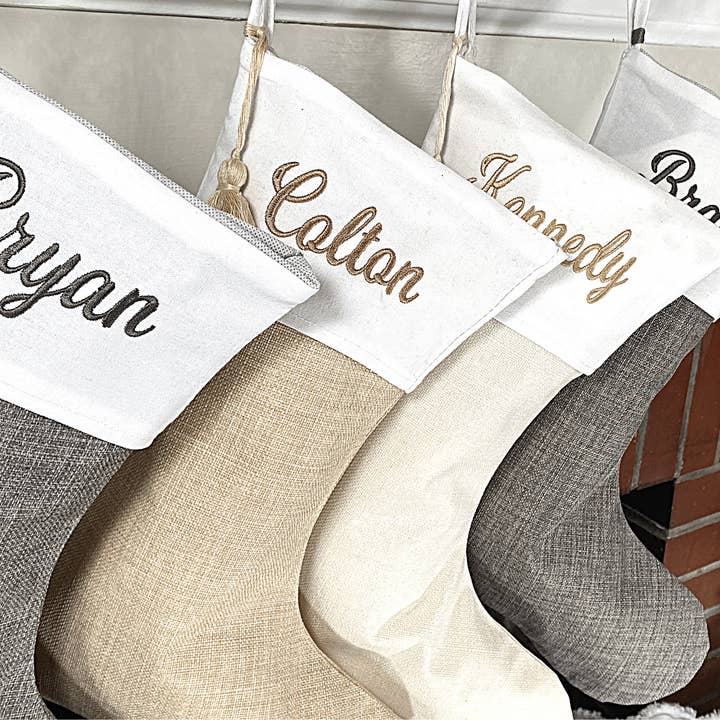 Holiday Blanks - Wholesale Holiday Stocking - Linen stocking blanks6