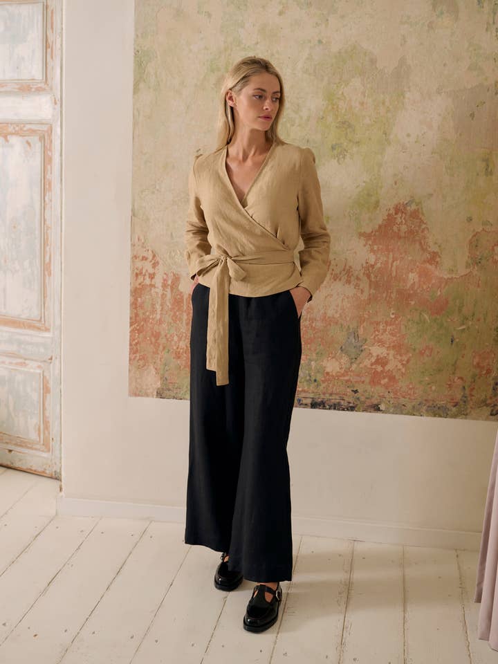 Sauths - Wholesale Pants - Women's - Georgina - Linen Trousers in Various Colors 5