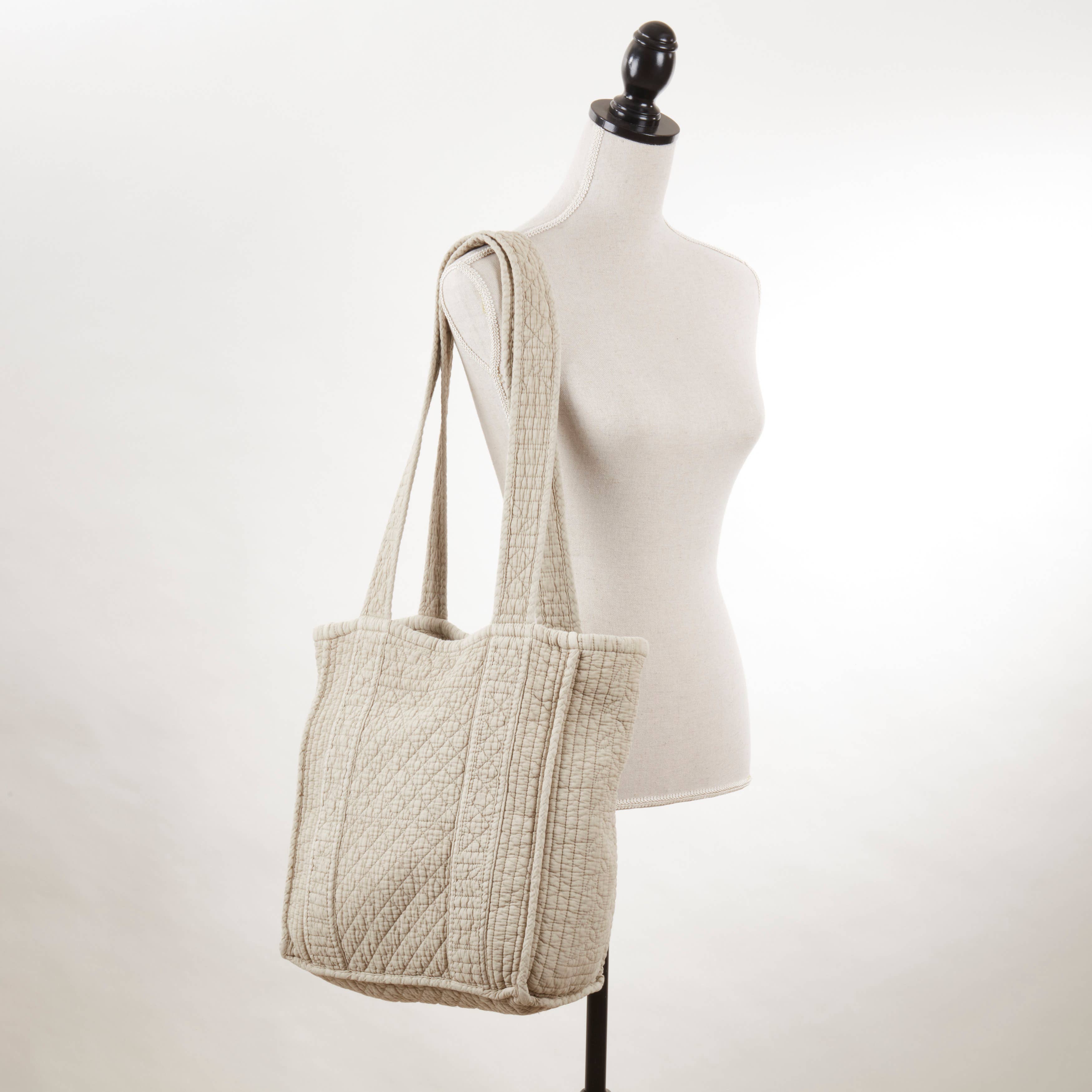 Saro Lifestyle - Wholesale Tote Bag - Women's - Soft Cotton Quilted Tote Bag11