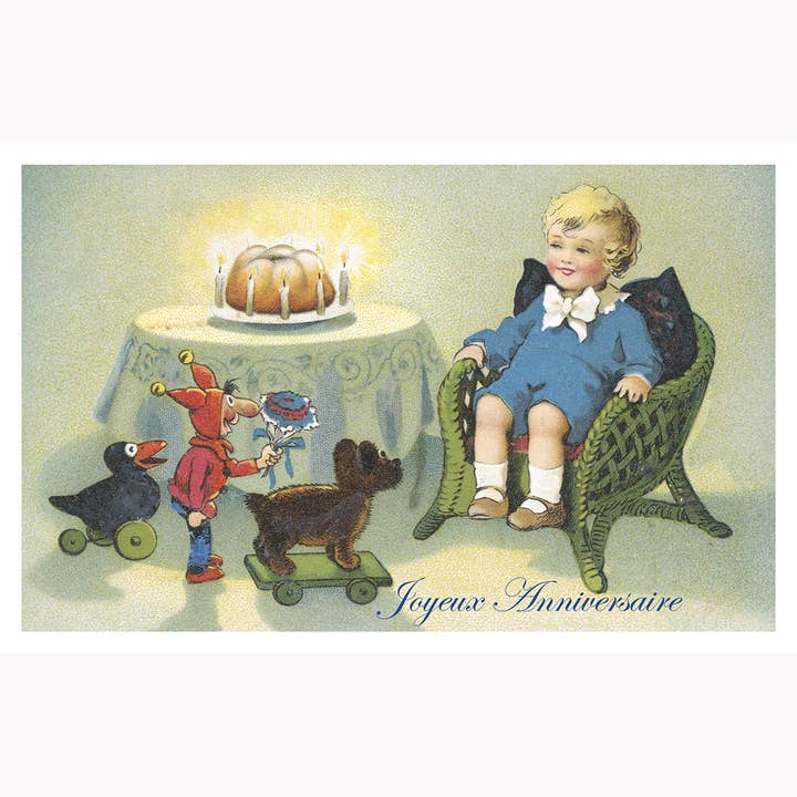 Postcard cake boy for wholesale by LUDOM EDITION