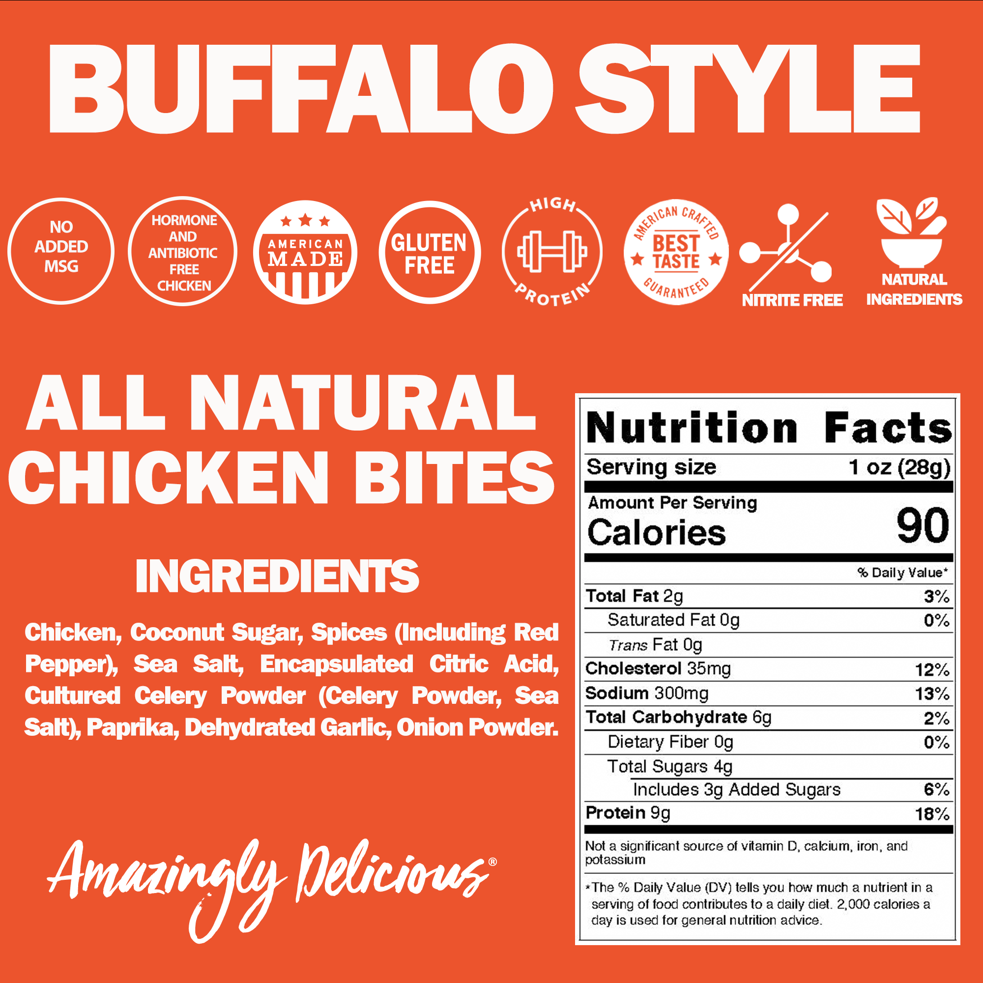 FIELD TRIP - Wholesale Jerky - Spicy Apple Buffalo Style Chicken Bites (2.2oz)3