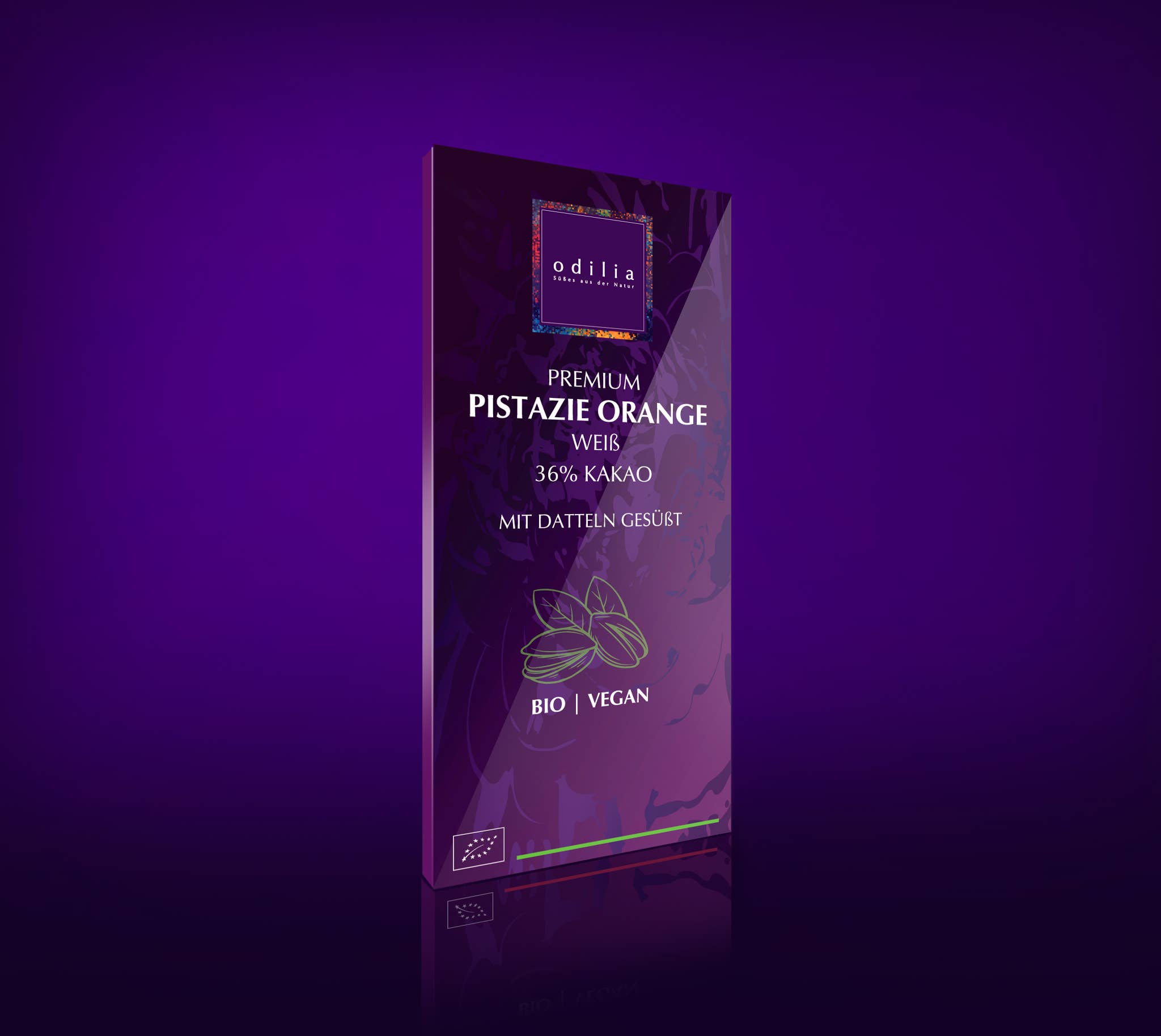 odilia - Wholesale Chocolate Bar - Premium Pistachio Orang Chocolate (70 gr) 2