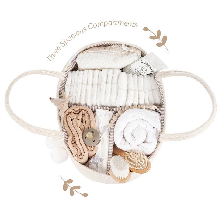 Fephas – wholesale Nappy caddy – Baby – Rope Diaper Caddy/ Beige