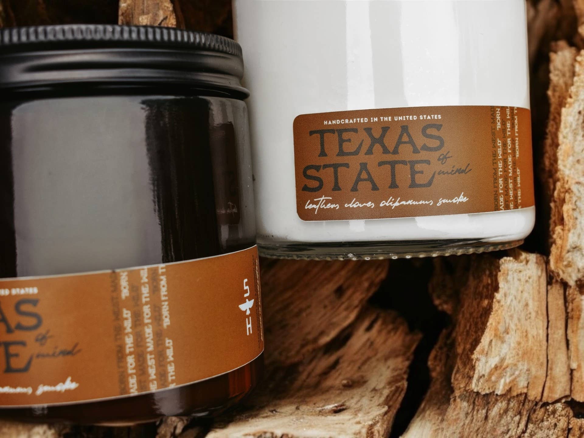 Seventh House Candle - Wholesale Jar/Filled Candle - TEXAS STATE OF MIND - Leather & Smoke Candle3