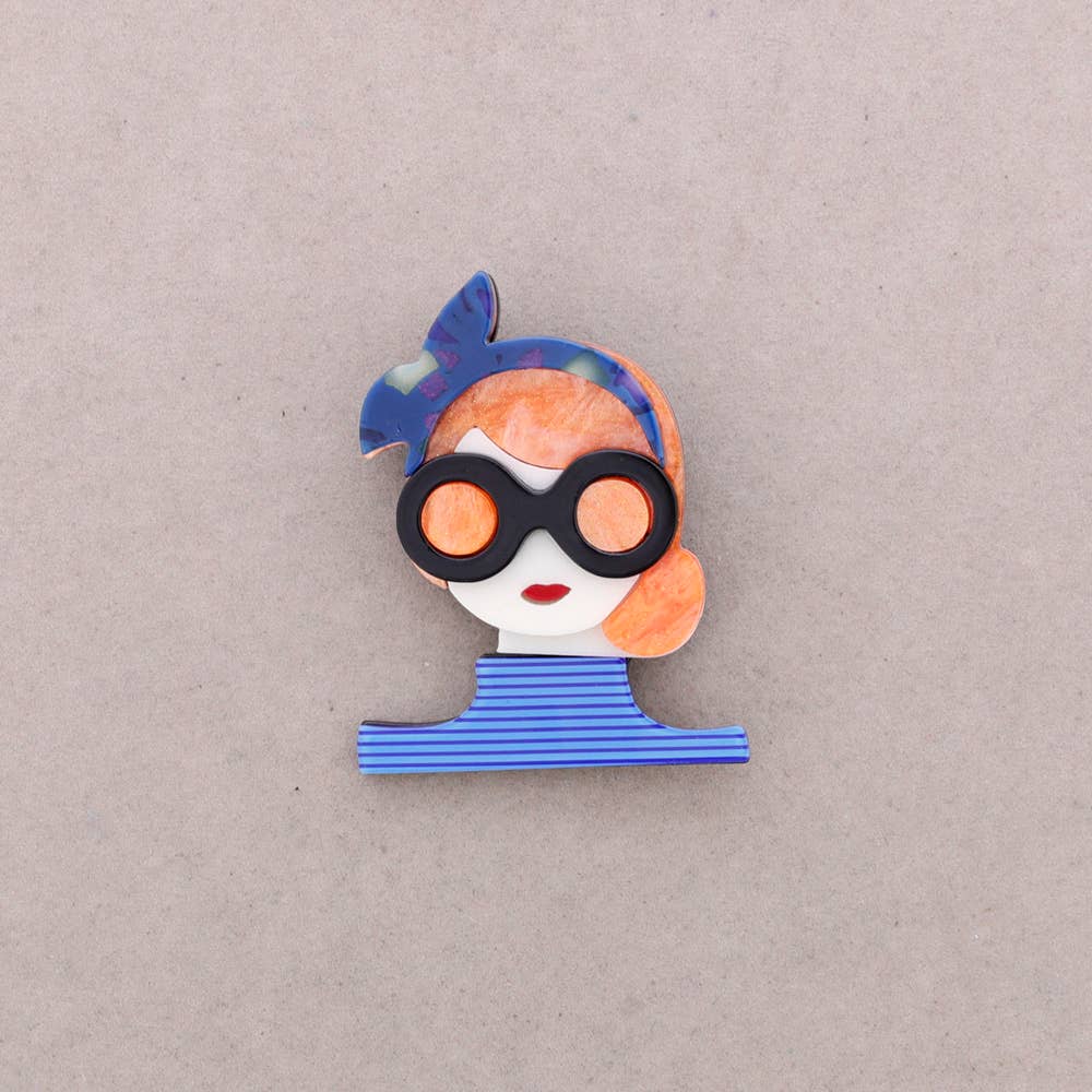 Sonata - Wholesale Snap Jewelry - Small Resin Brooch (C)1