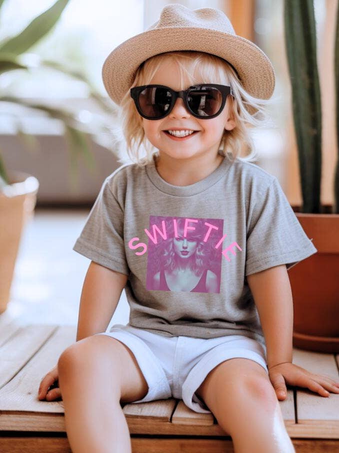 Little Trendy - Wholesale Screen Printed T-Shirt - Kids - TS Taylor swift Inspired print T-shirt girls swiftie top