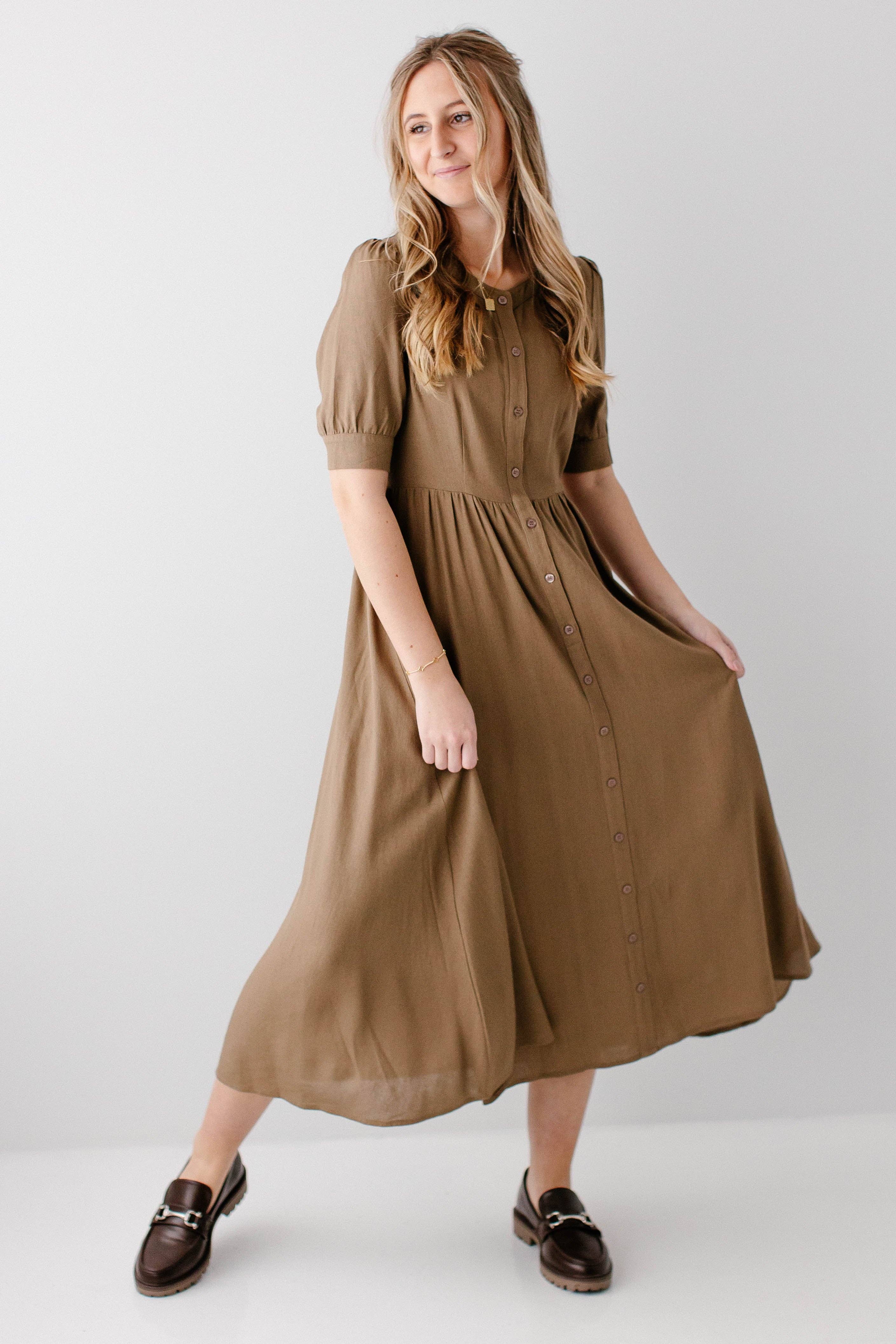 The Main Street Exchange - Wholesale Dress - Women's - 'Nora' Button Front A-Line Dress2