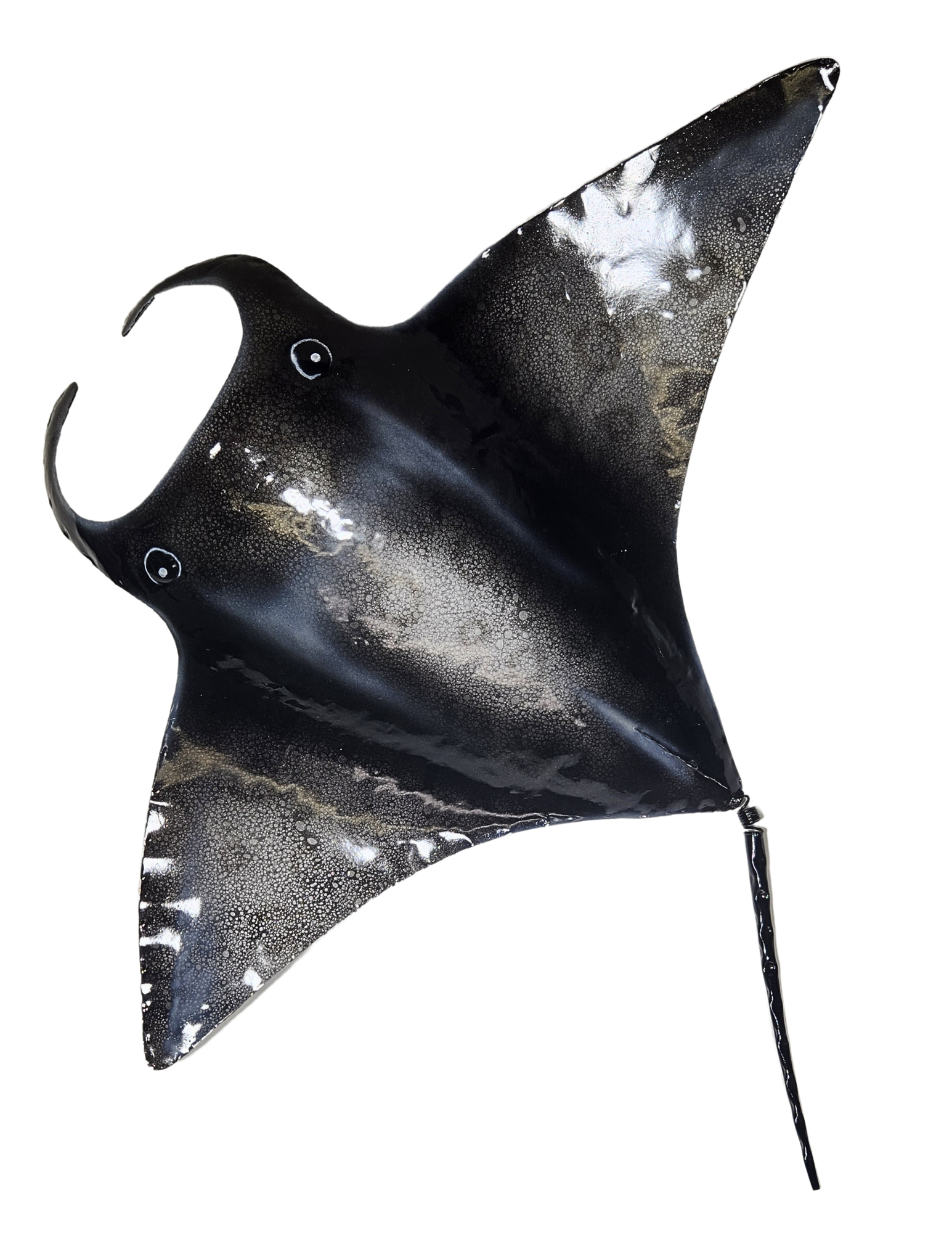 White Elephant - Wholesale Wall Accent - Manta Ray is Extra Large Hand crafted METAL   0