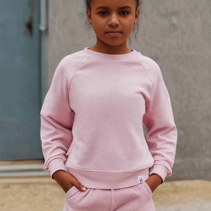 Conjunto de chándal con cuello redondo para venta al por mayor de Sweet Bamboo