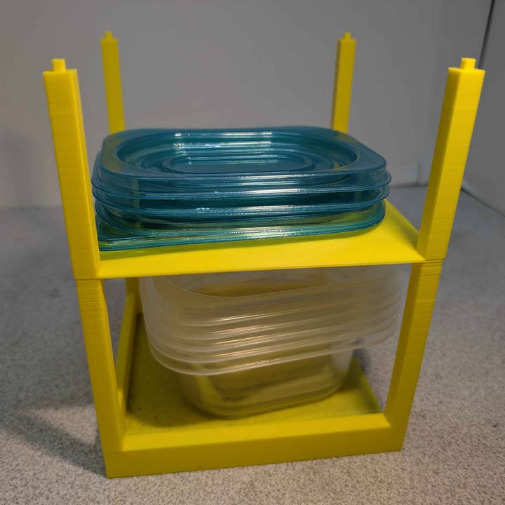 Étagère de rangement empilable – Organisateur utilitaire pour bacs en plastique, cuisine et entrepôt pour la vente par Zeus Print Shop