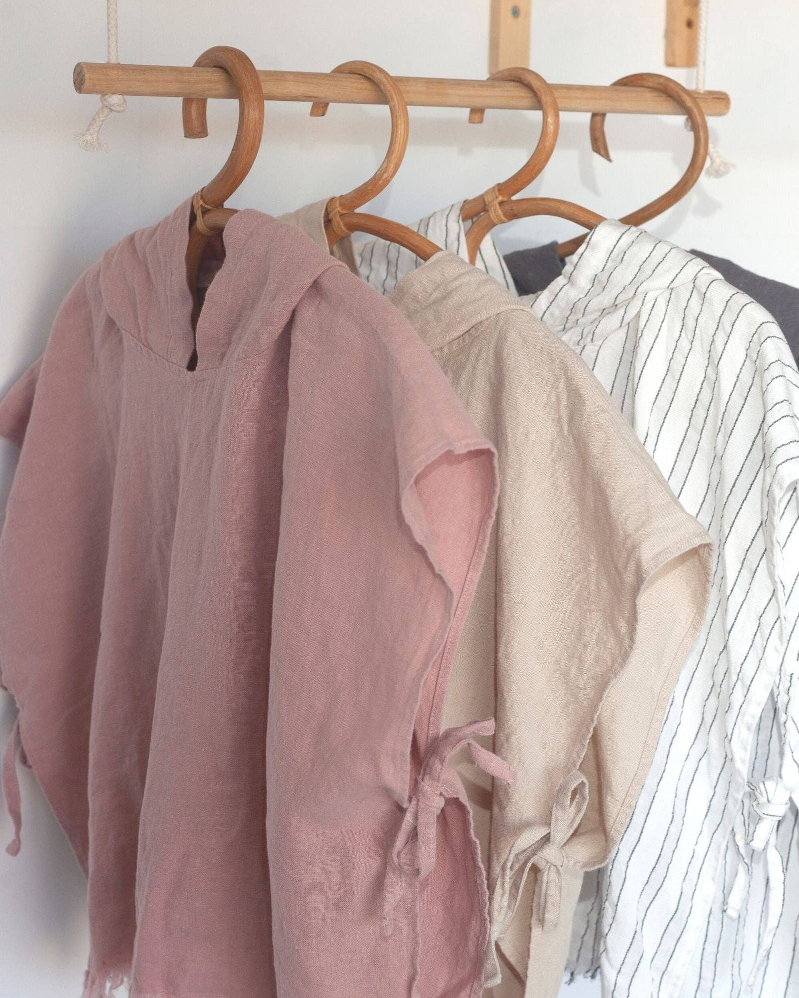 Anchor & Arrow - Wholesale Poncho Towel - Kids & Baby - Linen Hooded Poncho Towel - Blush3