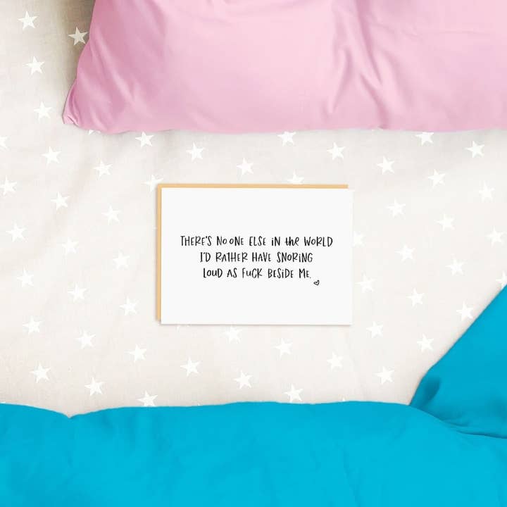 In A Nutshell Studio – Cartão de saudação diária por atacado – Ressonar - Cartão de Dia dos Namorados Engraçado1