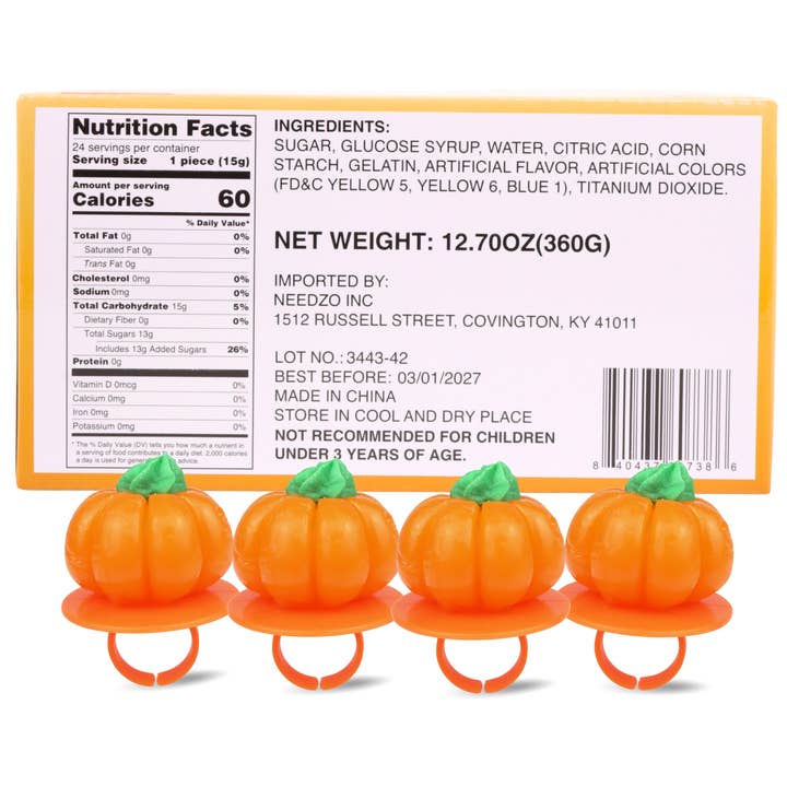 Needzo Inc - Wholesale Lollipop - Bulk Pumpkin Lollipop Rings, Trick or Treat Candy, 24 Count6