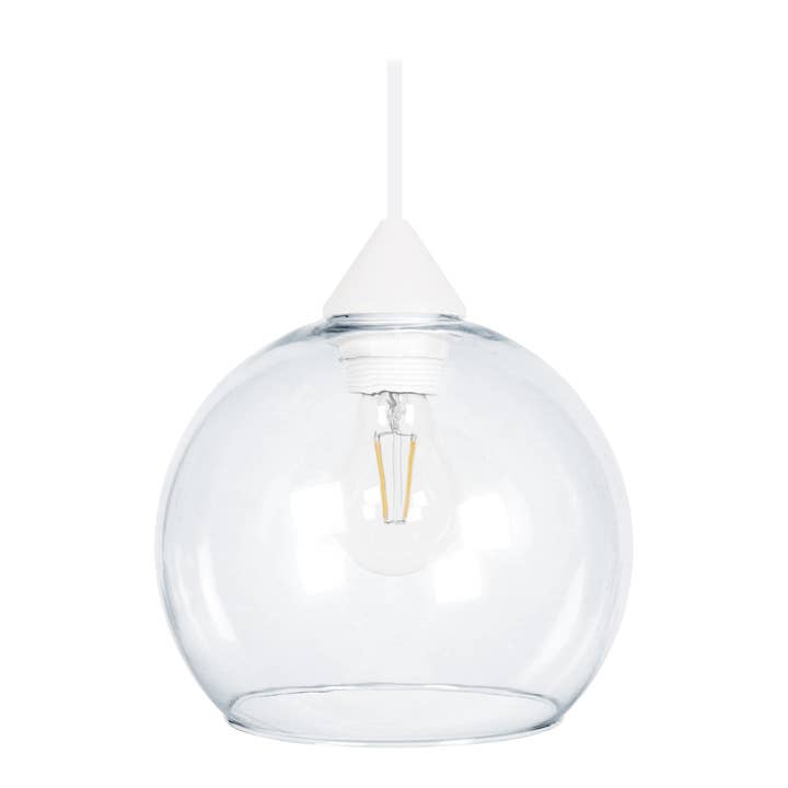 GLOBO - Klar Og Hvid Glas Globe Hængende for engroshandel hos Tosel Shop