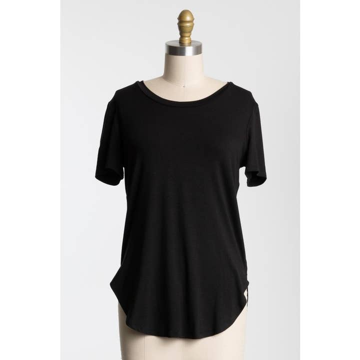 Jersey Short Sleeve Graphic Tailored Top for wholesale by IVE