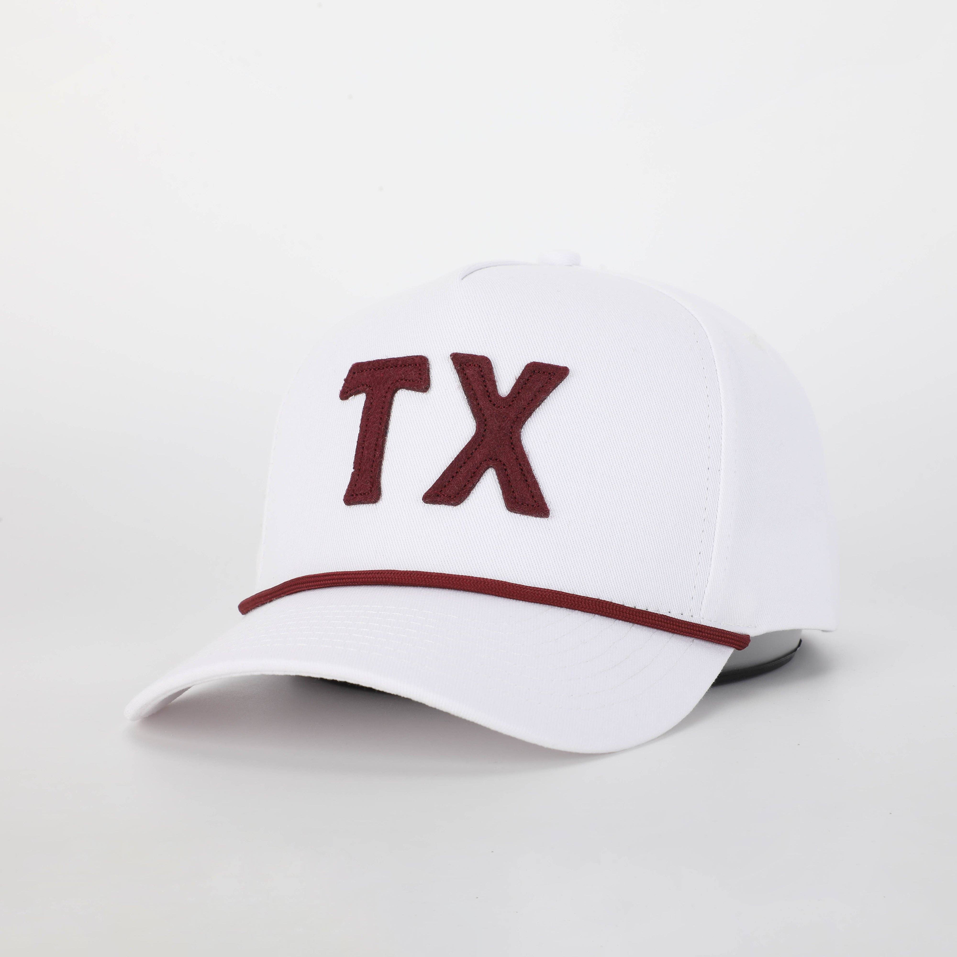 Texas Outfitters – wholesale Baseballkeps - Unisex – Texas/TX hatt i Stadium White & College Maroon1