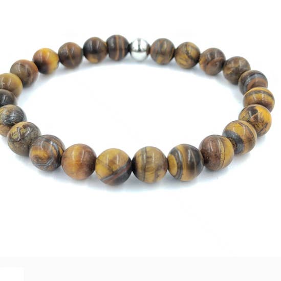 Pulseira olho de tigre mate por atacado de MYLENE ET FELIX