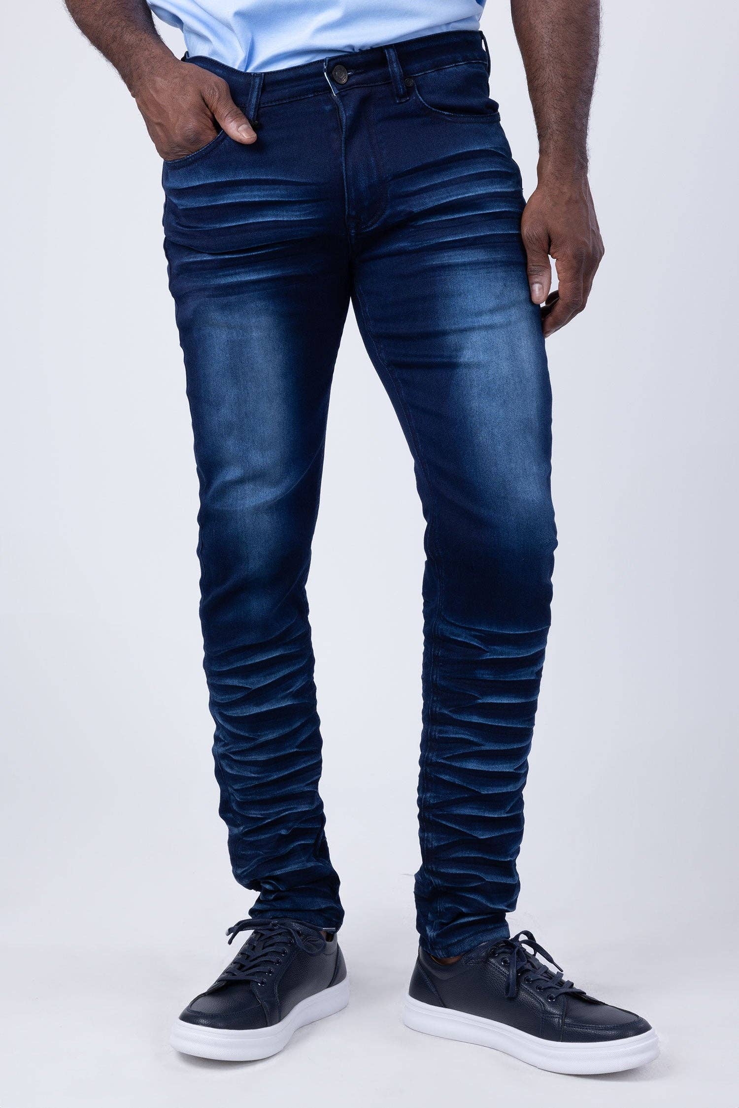 BARABAS - Wholesale Jeans - Men's - Men's Crumpled Effect Premium Denim Jeans 4JE148