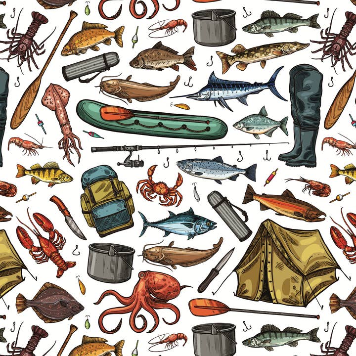 Stesha Wrapt - Vente Feuille de papier cadeau - Papier d'emballage pour aventures en plein air pour la pêche et le camping3