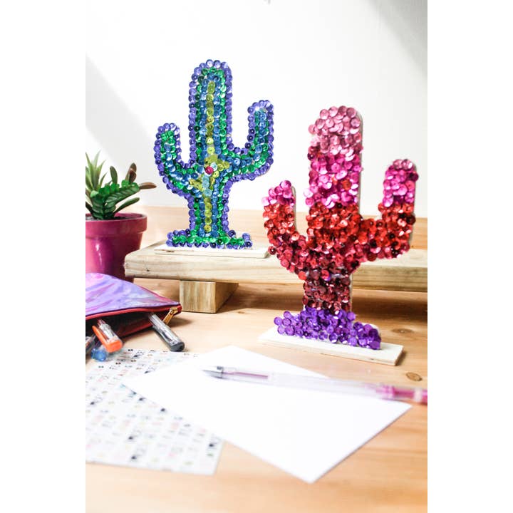 Kit fai da te con paillettes e cactus per la vendita all'ingrosso da parte di Daydream Collective