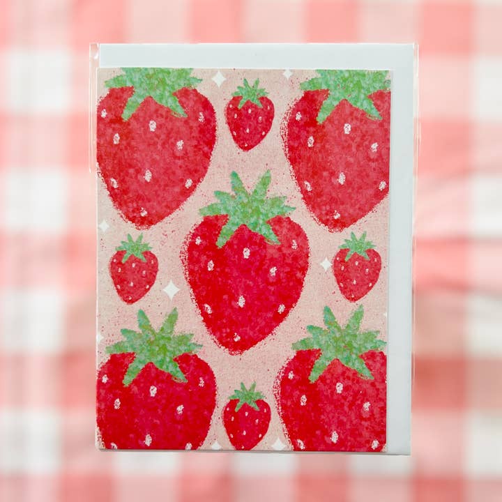 Strawberries Everyday Card for wholesale by club daydream