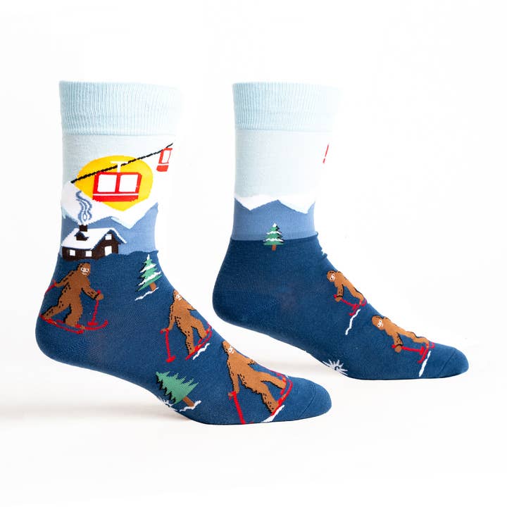 Hit the Slopes Crew Socks for wholesale by Sock it To Me