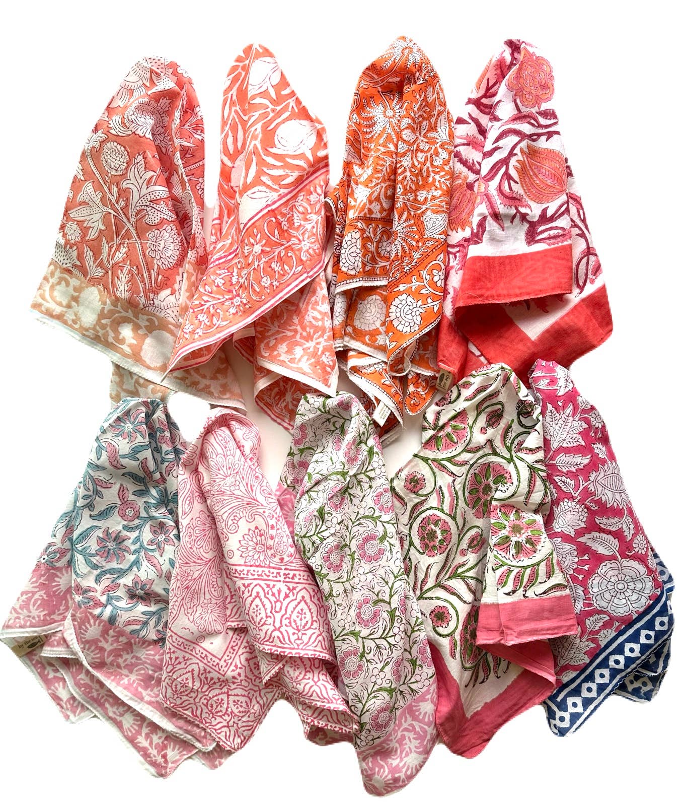 By The Sea Organics - Wholesale Bandana - Women's - BLOCK PRINT BANDANAS - JAIPUR MARKET COLLECTION4