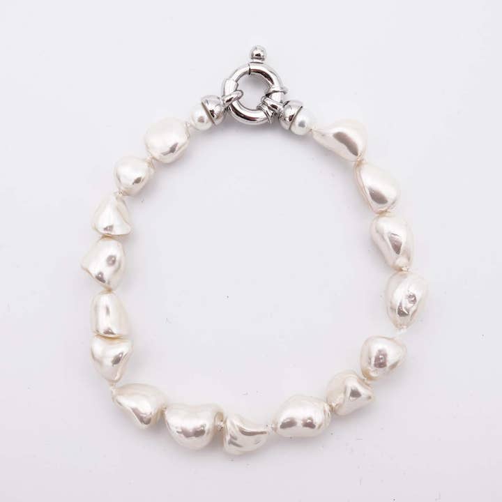 Mallorca Pearl Armband - Längd 19cm för wholesale av France Perles