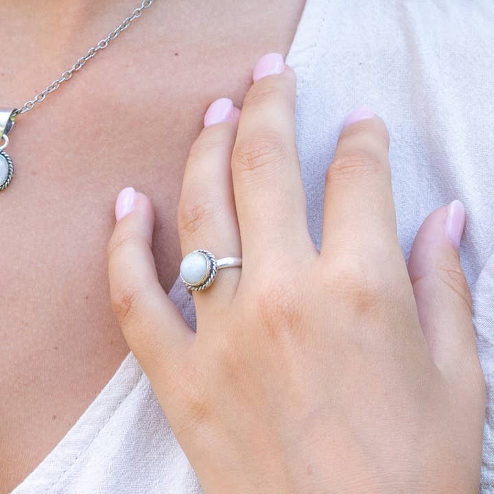 Anju Jewelry - Wholesale Single Stone/Solitaire Ring - Kashi Semiprecious Small Stone Ring Prepack (with Display)