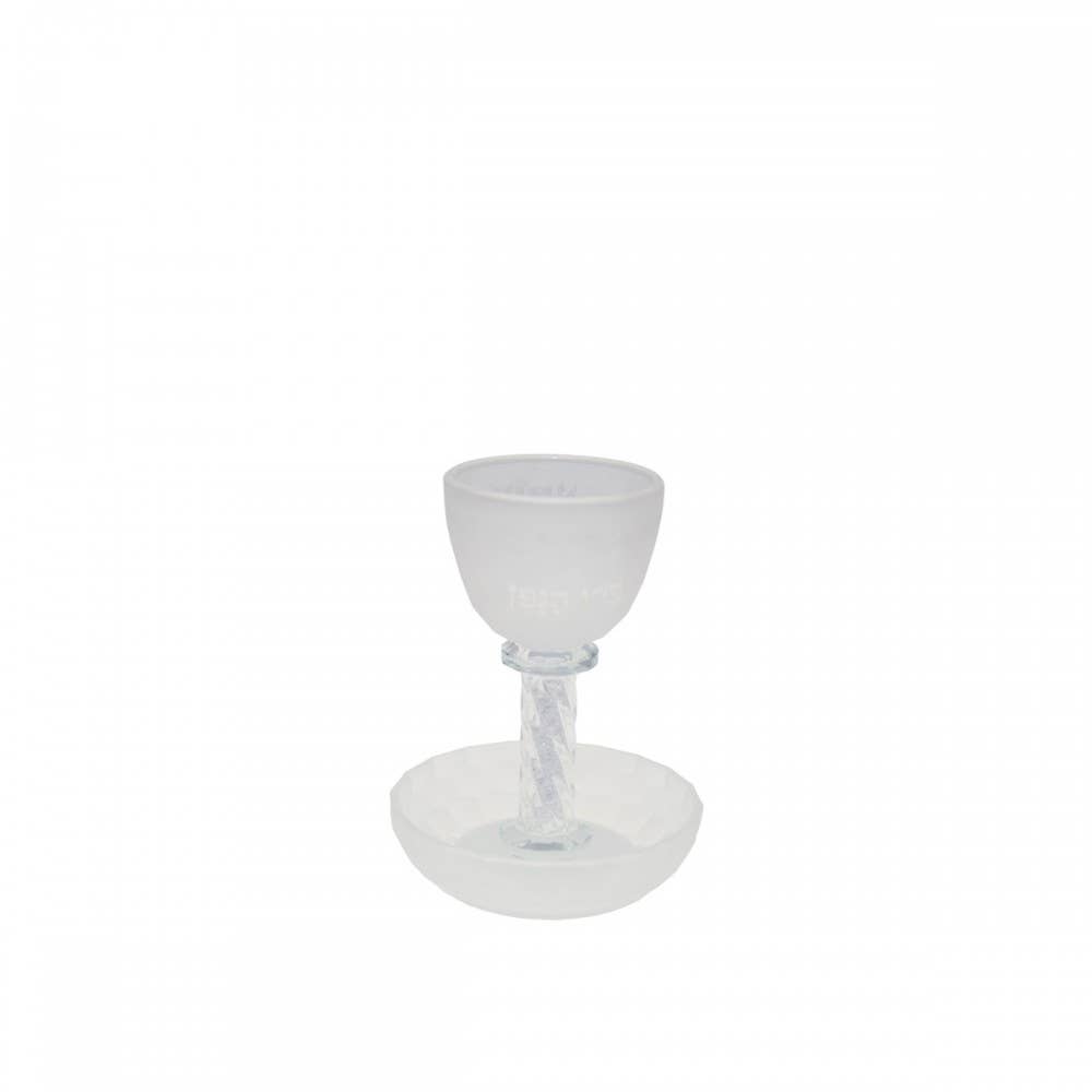 AULICA – Engroshandel Drikkeglas/kop – Kiddush-bæger på sandfarvet fod1
